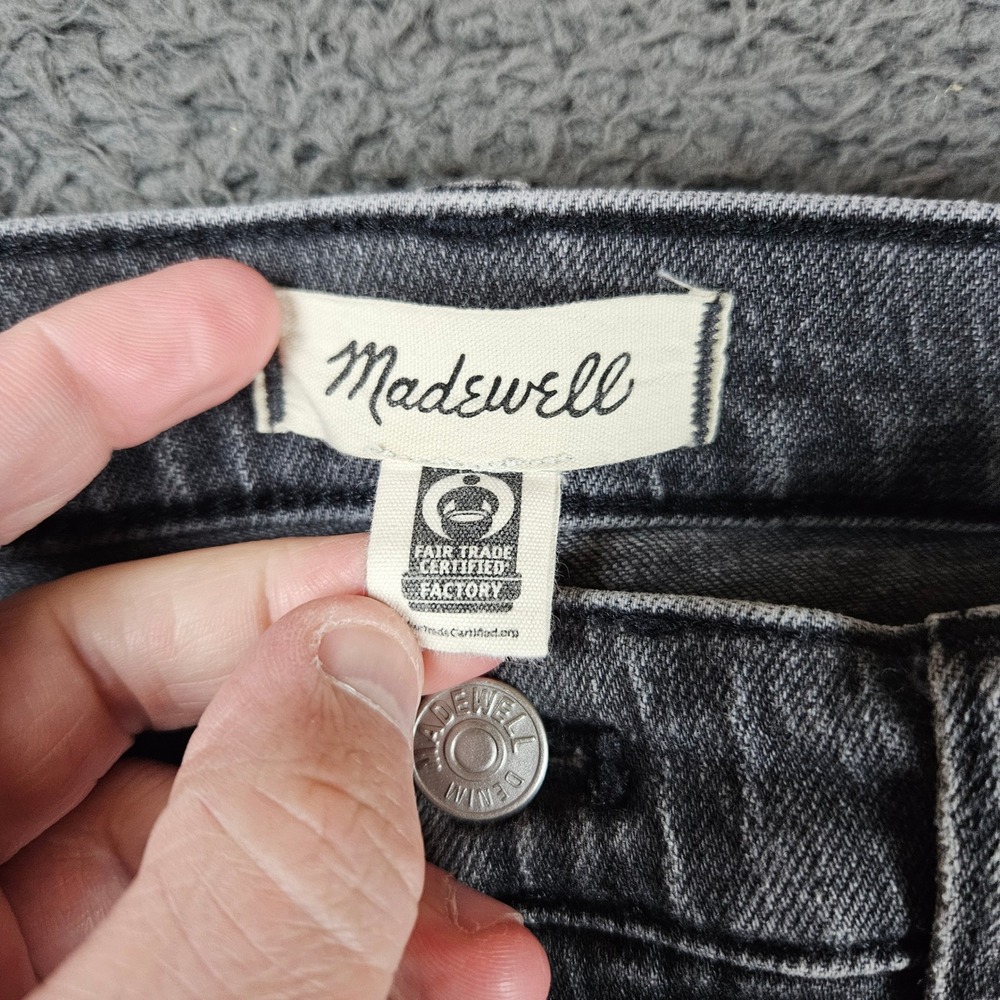 Madewell The Perfect Vintage Jean Womens Gray Distressed Straight Leg Size 28 - Picture 5 of 10
